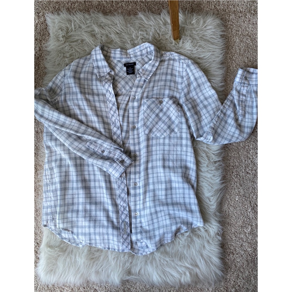 Calvin Klein Button Down Flannel Long Sleeve